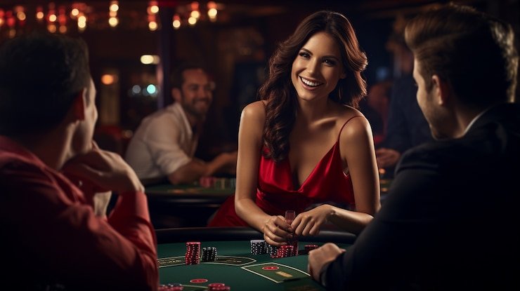 Tampilan interaktif permainan Live Casino dengan dealer asli yang profesional